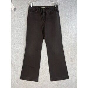 Eddie Bauer Pants Womens 8 Brown Mercer Fit Straight Leg Flat Front Stretch